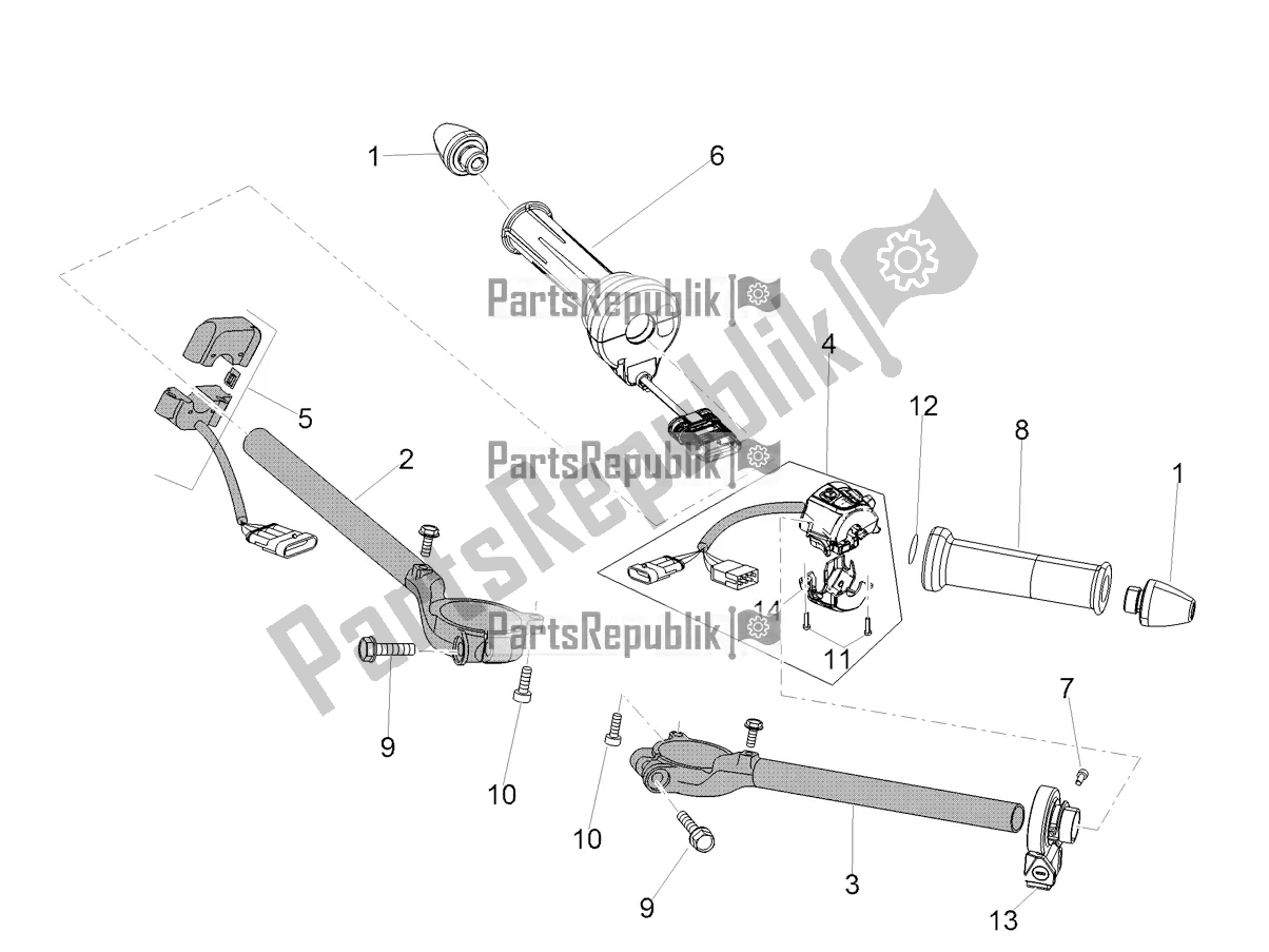 All parts for the Handlebar - Controls of the Aprilia RSV4 Racing Factory ABS 1000 2018