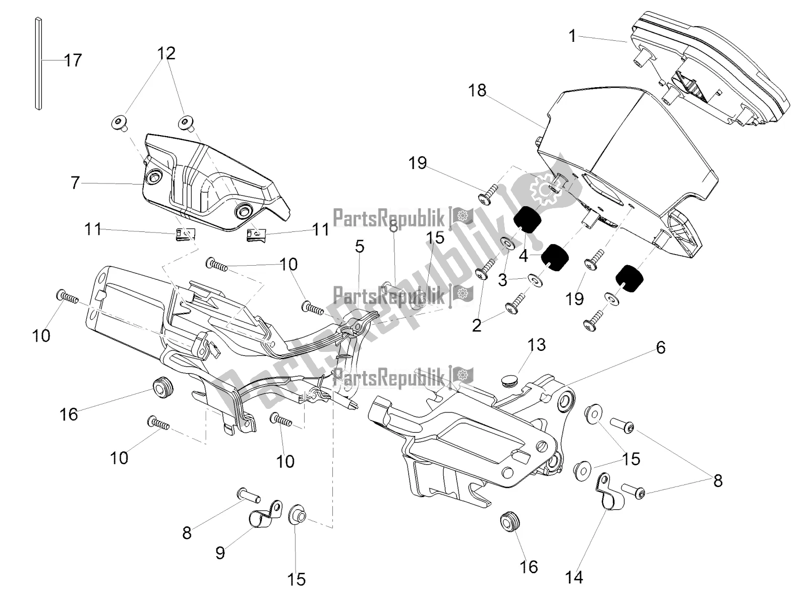 Todas las partes para Instrumentos de Aprilia RSV4 Racing Factory ABS 1000 2018