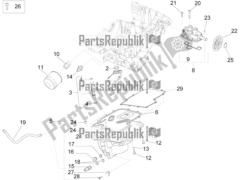 Todas las partes para Lubricación de Aprilia RSV4 Racing Factory ABS 1000 2018