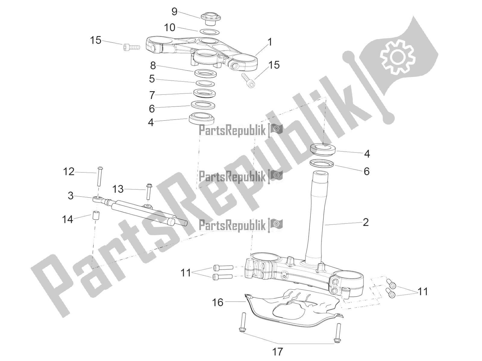 Wszystkie części do Sterowniczy Aprilia RSV4 Racing Factory ABS 1000 2018