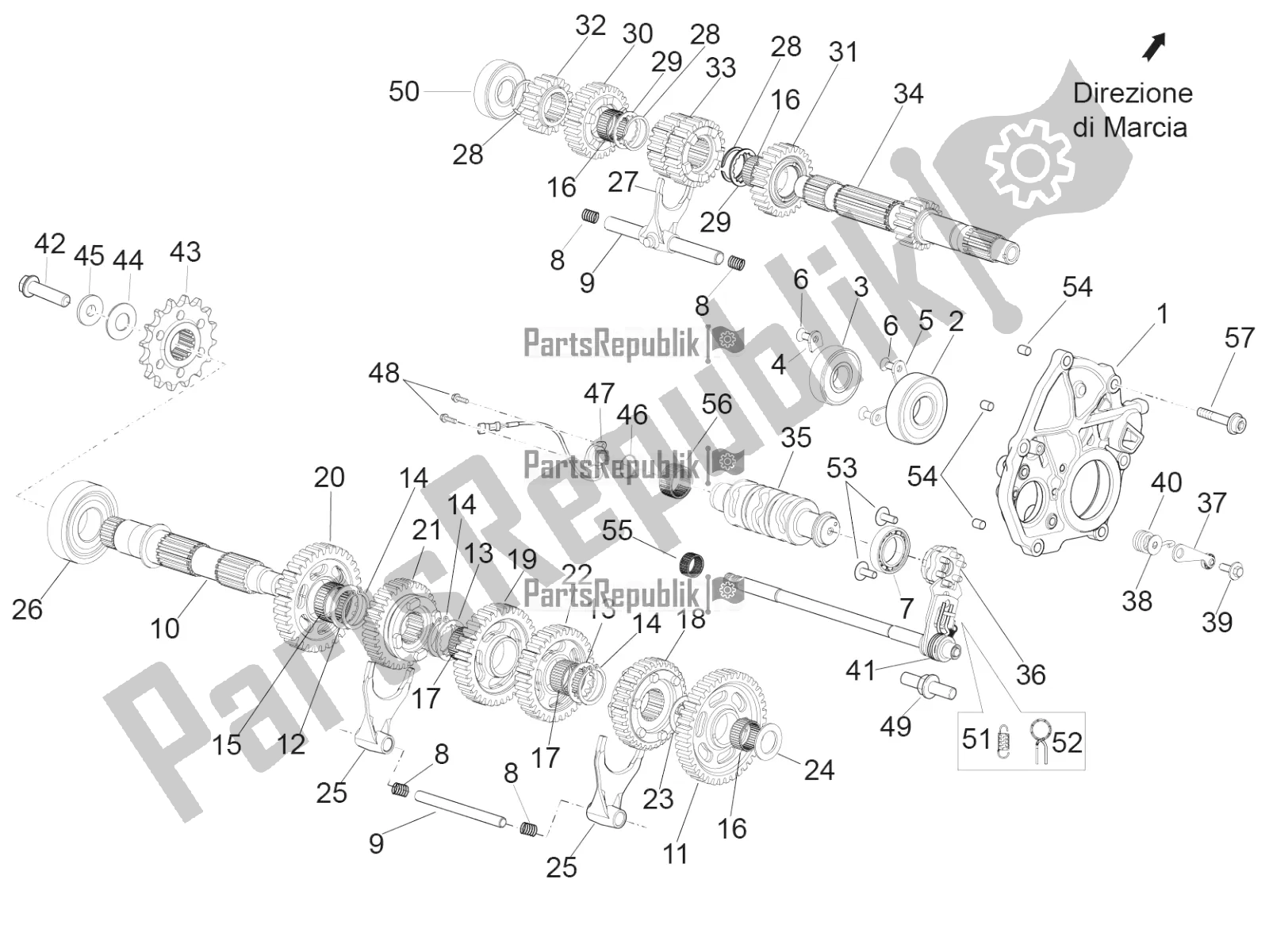 Toutes les pièces pour le Réducteur - Engrenage du Aprilia RSV4 RR ABS 1000 2016