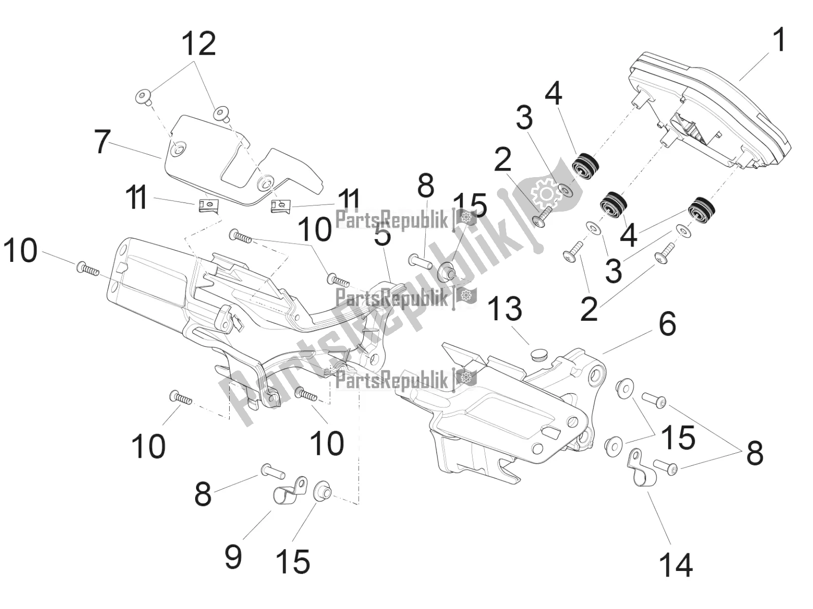 All parts for the Instruments of the Aprilia RSV4 RR ABS 1000 2016