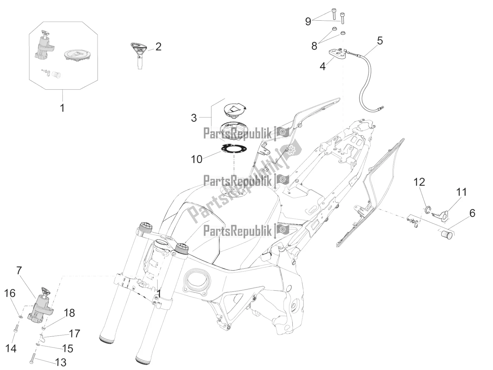 All parts for the Locks of the Aprilia RSV4 RR ABS 1000 2016