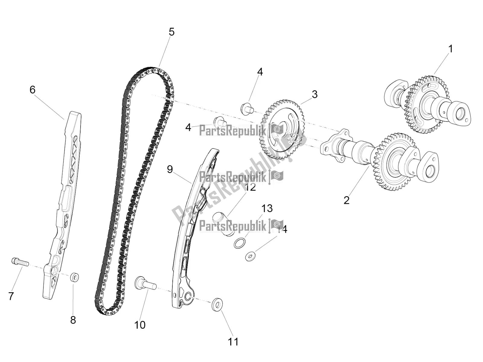 Toutes les pièces pour le Système De Calage Du Cylindre Arrière du Aprilia RSV4 RR ABS 1000 2016