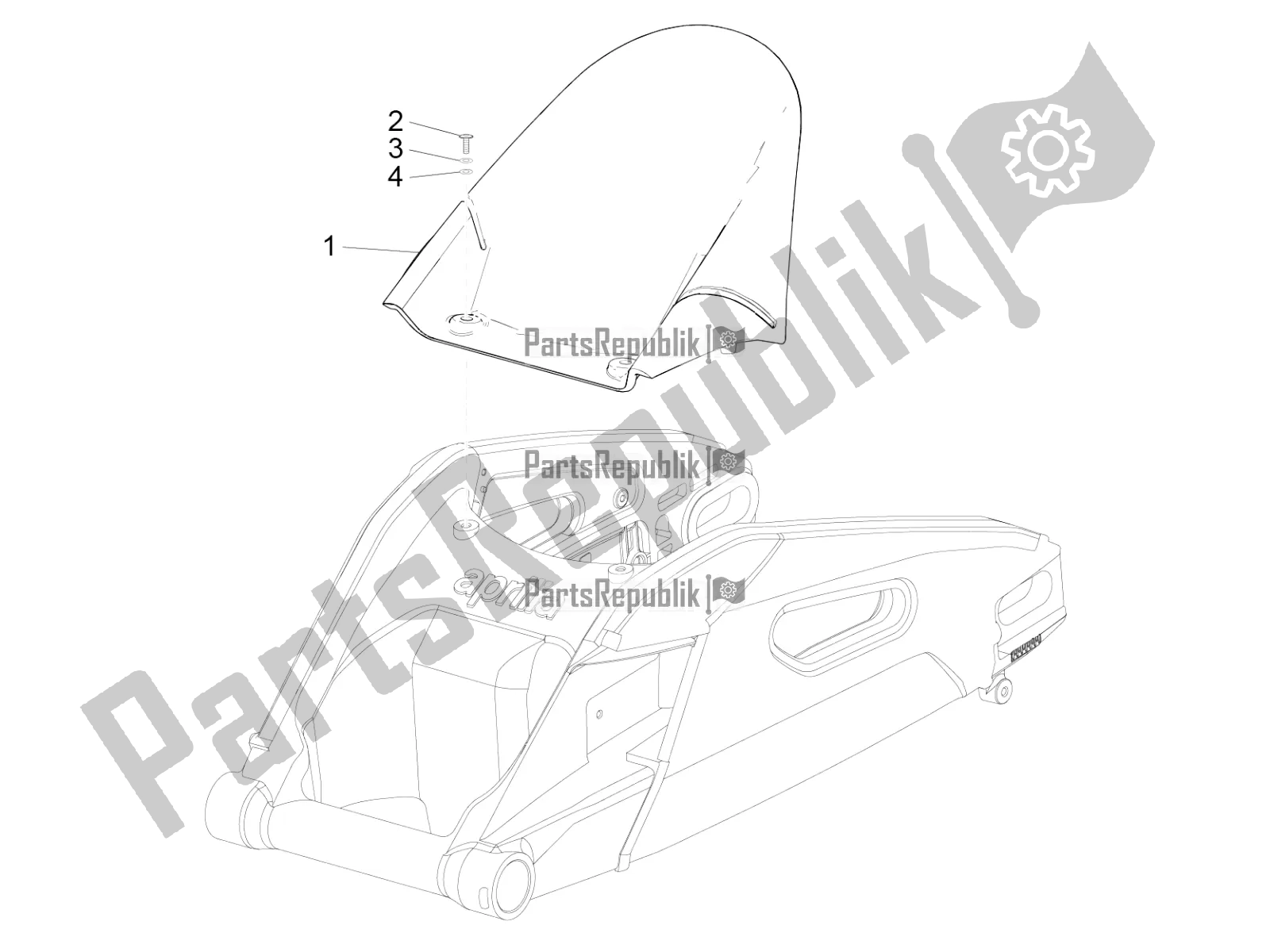 Alle Teile für das Hinterer Kotflügel des Aprilia RSV4 RR ABS 1000 2016