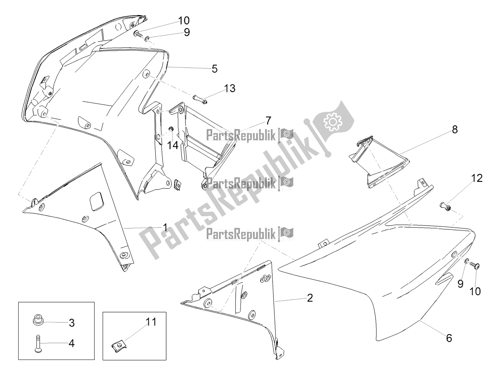 Tutte le parti per il Carenatura Laterale del Aprilia RSV4 RR ABS 1000 2016