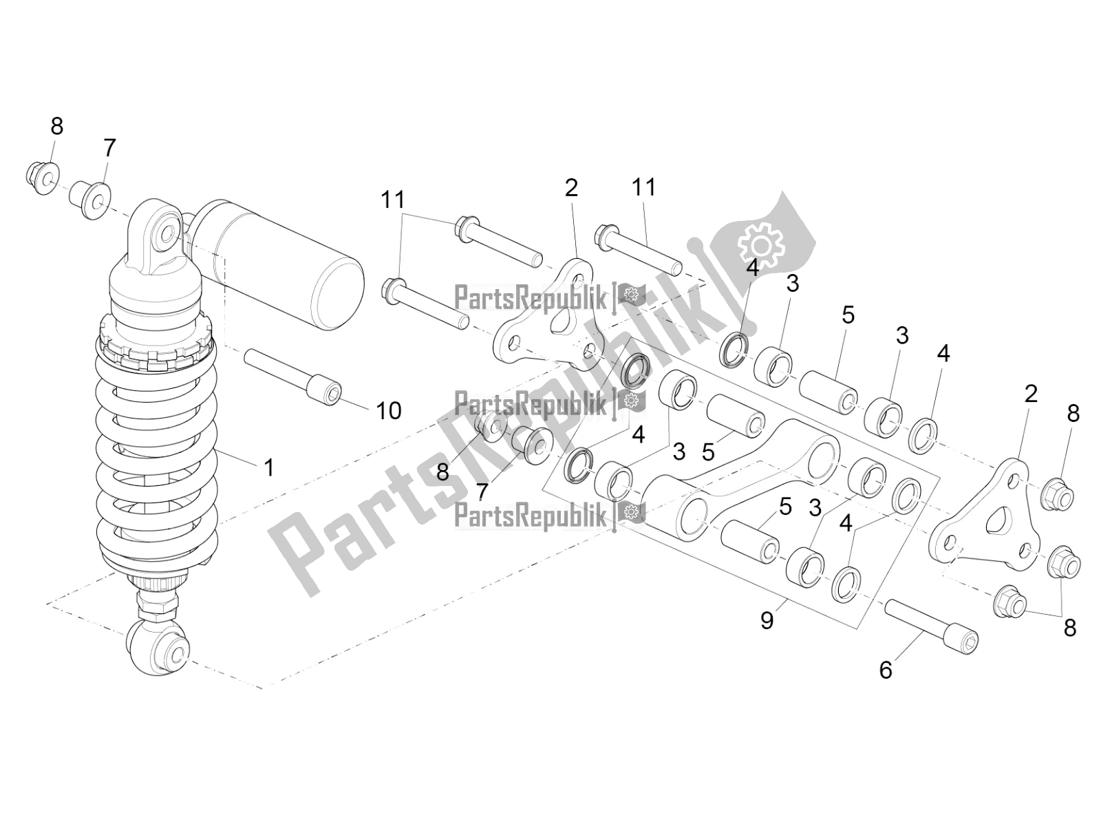 Tutte le parti per il Ammortizzatore del Aprilia RSV4 RR ABS 1000 2017