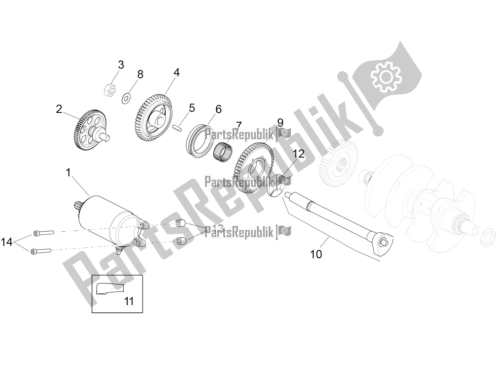 Todas las partes para Arranque / Arranque Eléctrico de Aprilia RSV4 RR ABS 1000 2017