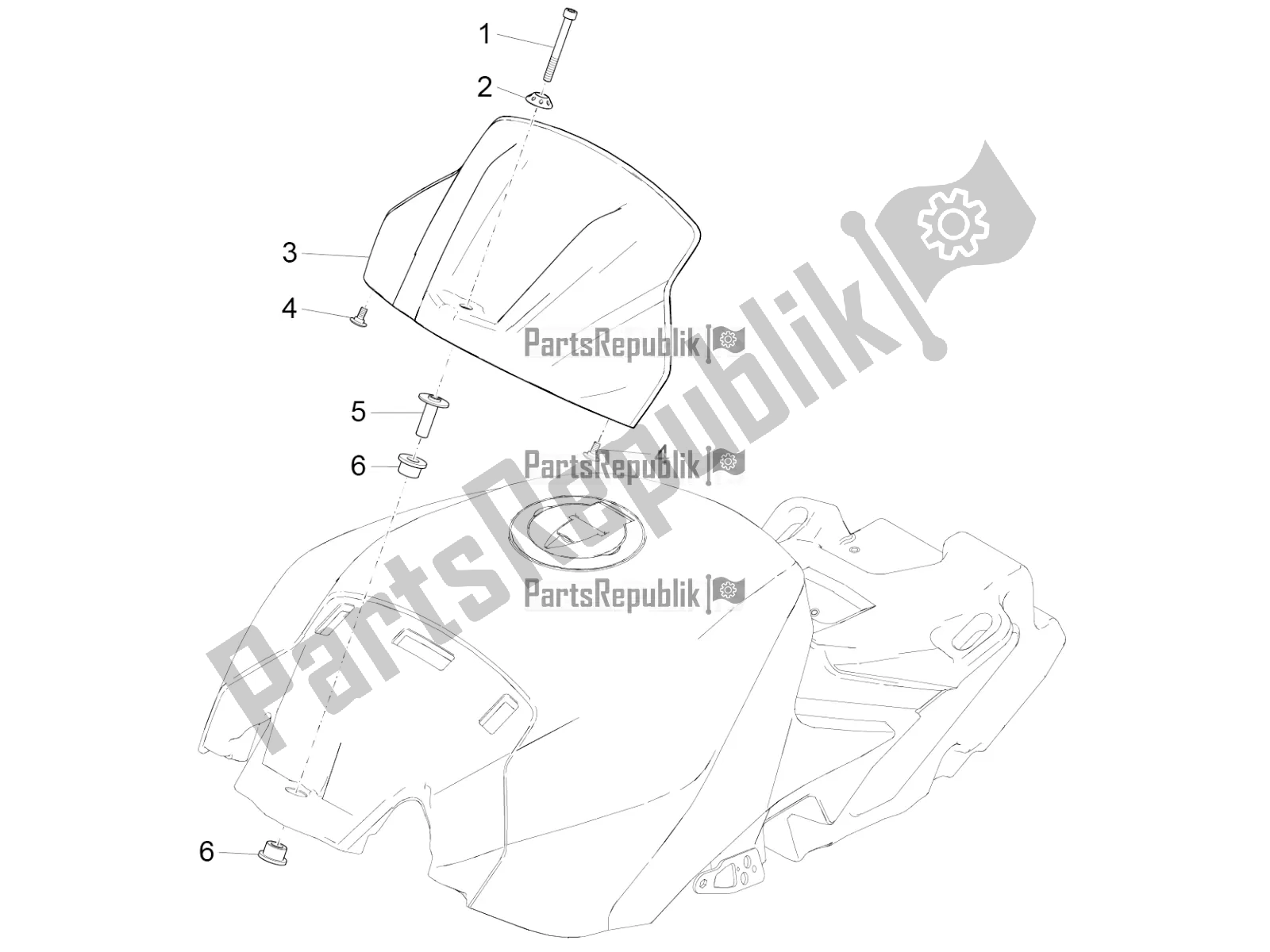 All parts for the Tank Cover of the Aprilia RSV4 RR ABS 1000 2017