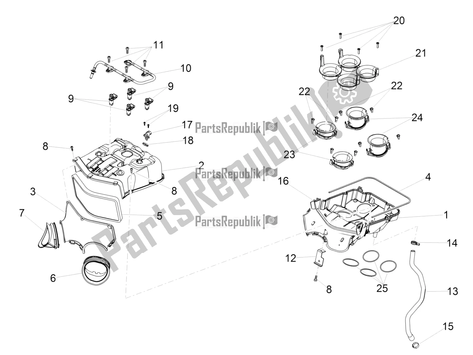 Todas las partes para Caja De Aire de Aprilia RSV4 RR ABS 1000 2018