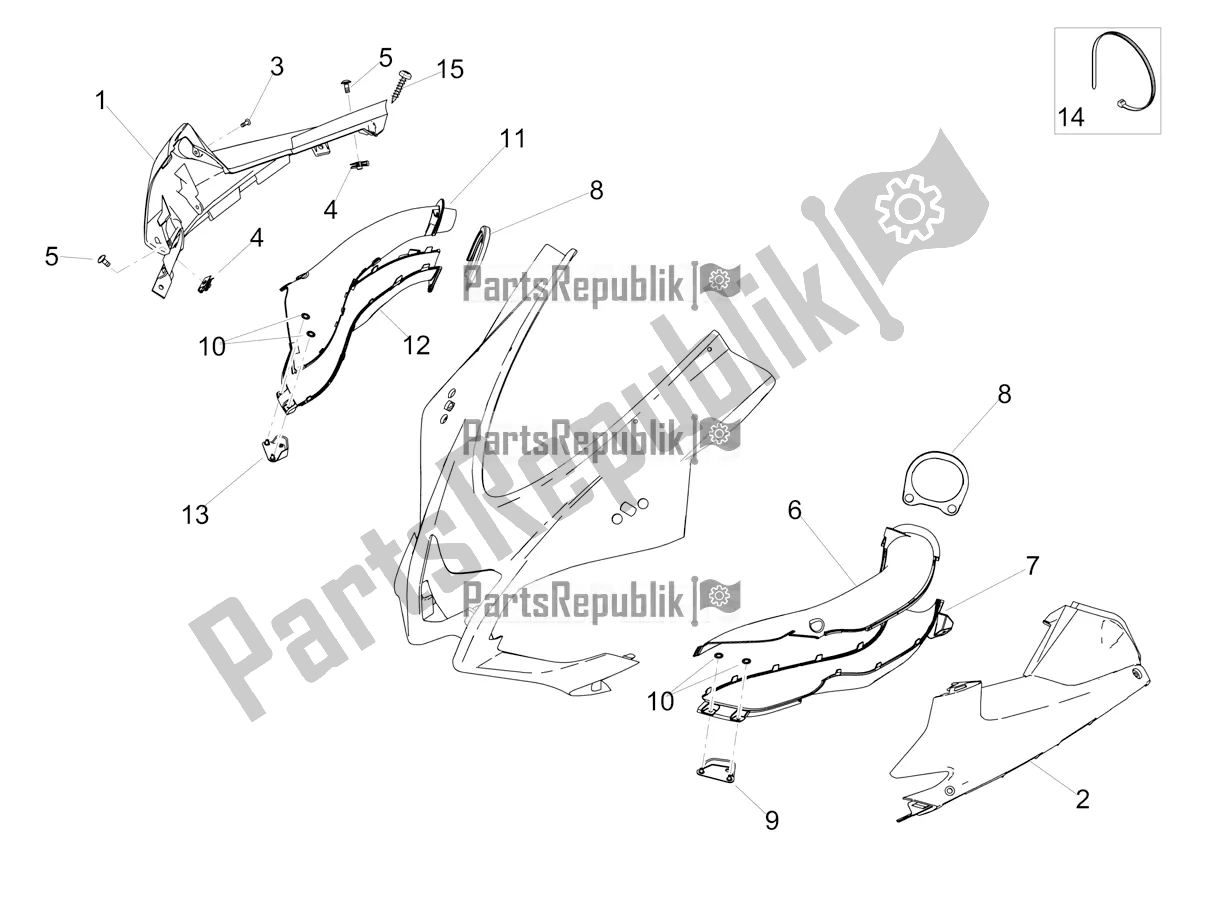 Alle onderdelen voor de Kanaal van de Aprilia RSV4 RR ABS 1000 2018