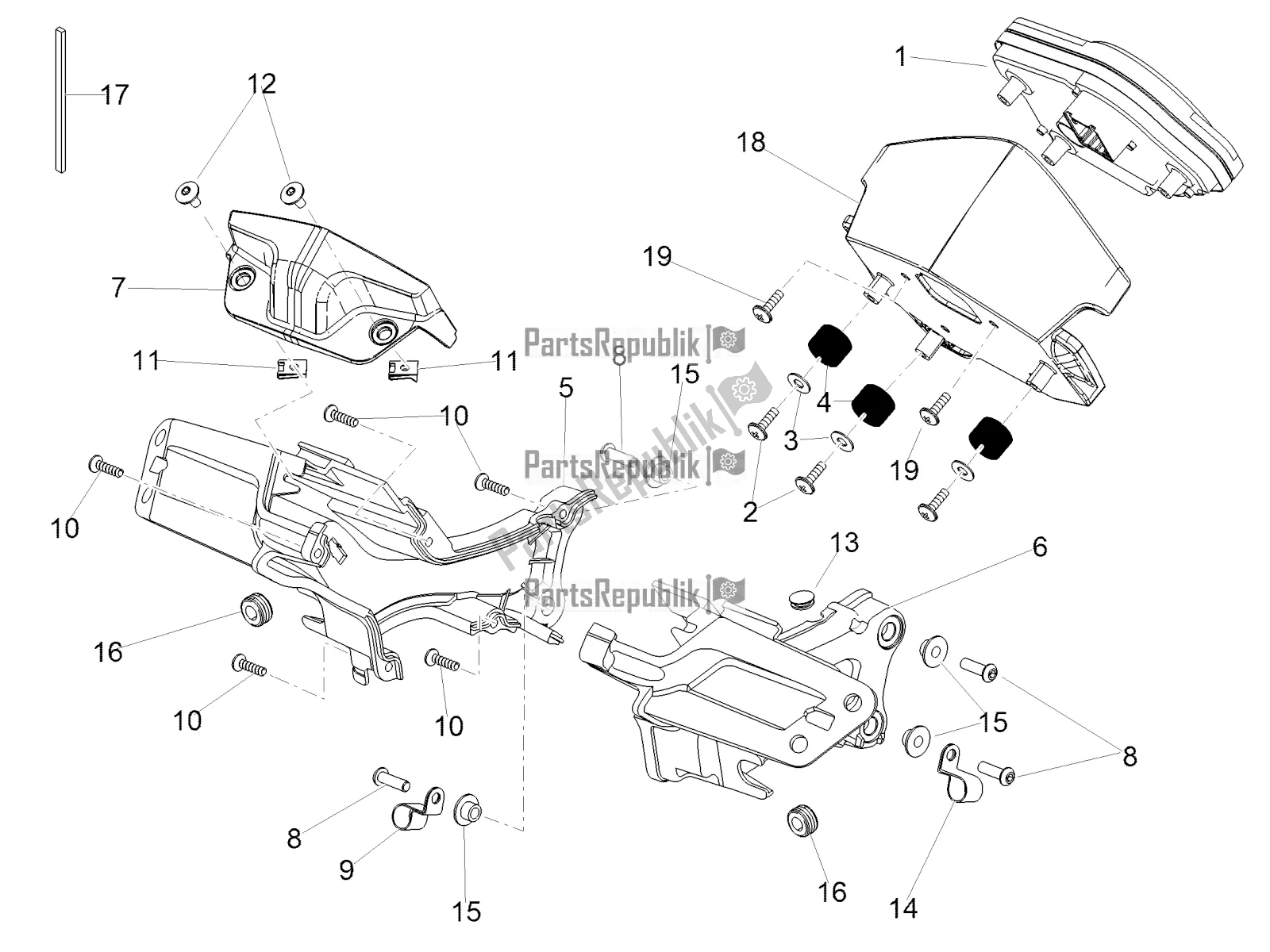 Toutes les pièces pour le Instruments du Aprilia RSV4 RR ABS 1000 2018