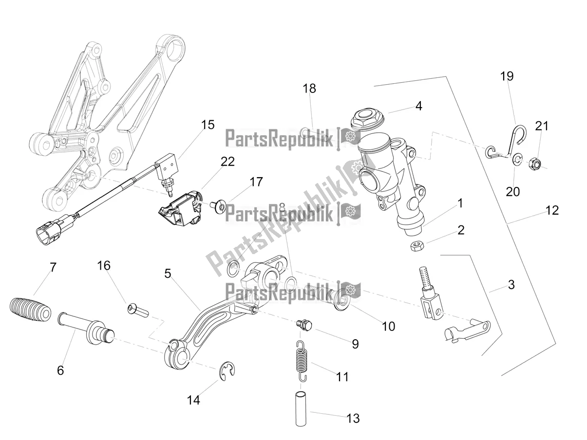 Wszystkie części do Tylny Cylinder G?ówny Aprilia RSV4 RR ABS 1000 2018