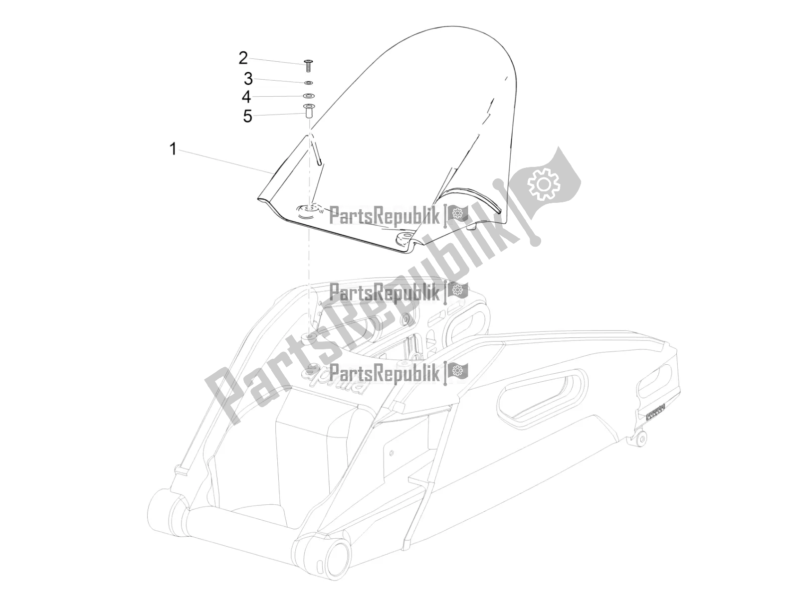 Todas as partes de Guarda-lamas Traseiro do Aprilia RSV4 RR ABS 1000 2018