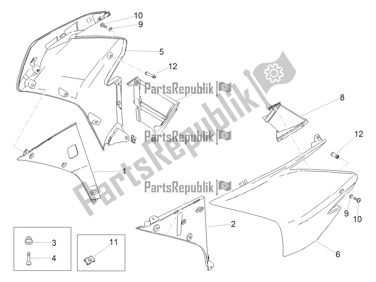 Todas las partes para Carenado Lateral de Aprilia RSV4 RR ABS 1000 2018