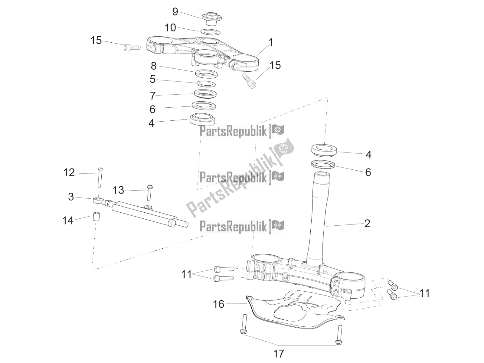 Toutes les pièces pour le Pilotage du Aprilia RSV4 RR ABS 1000 2018