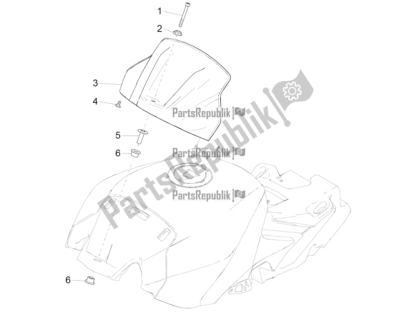 All parts for the Tank Cover of the Aprilia RSV4 RR ABS 1000 2018