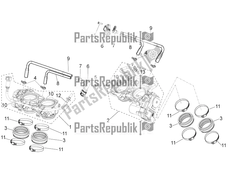 All parts for the Throttle Body of the Aprilia RSV4 RR ABS 1000 2018