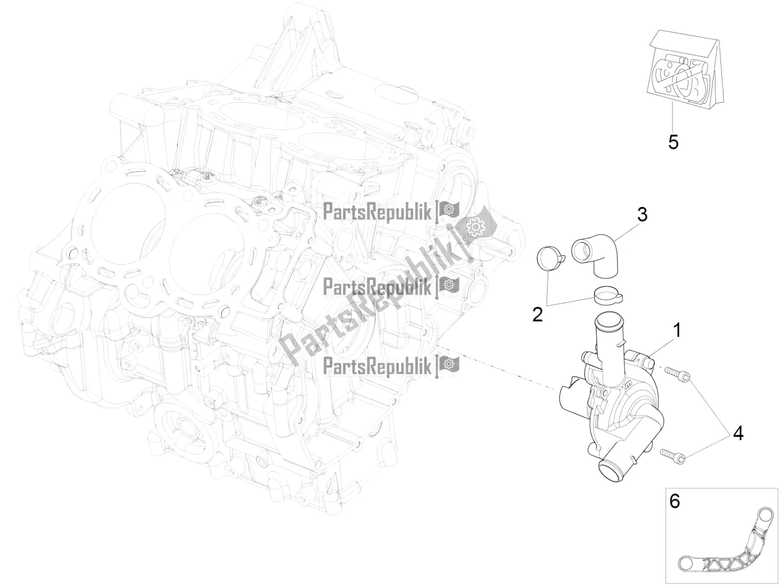 Wszystkie części do Pompa Wodna Aprilia RSV4 RR ABS 1000 2018