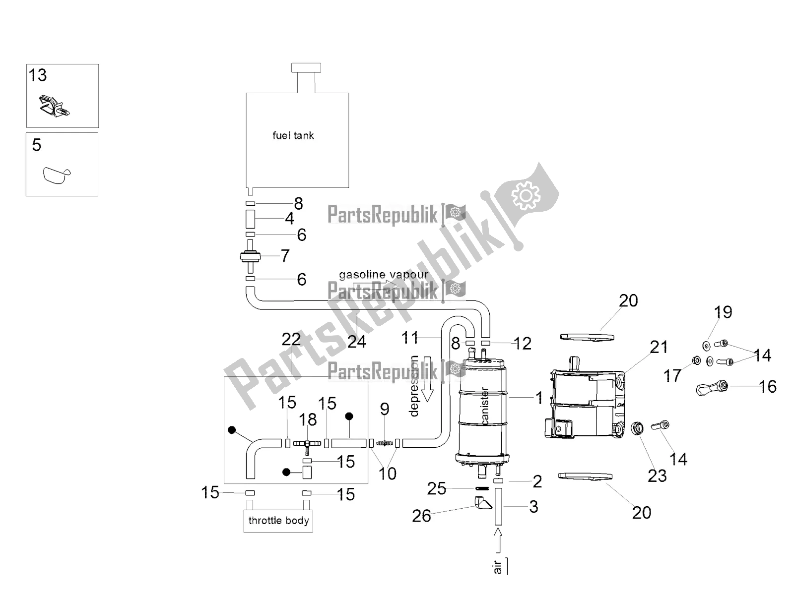 Toutes les pièces pour le Système De Récupération De Vapeur De Carburant du Aprilia RSV4 RR ABS 1000 2019