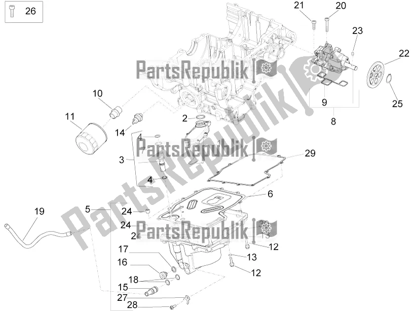 All parts for the Lubrication of the Aprilia RSV4 RR ABS 1000 2019