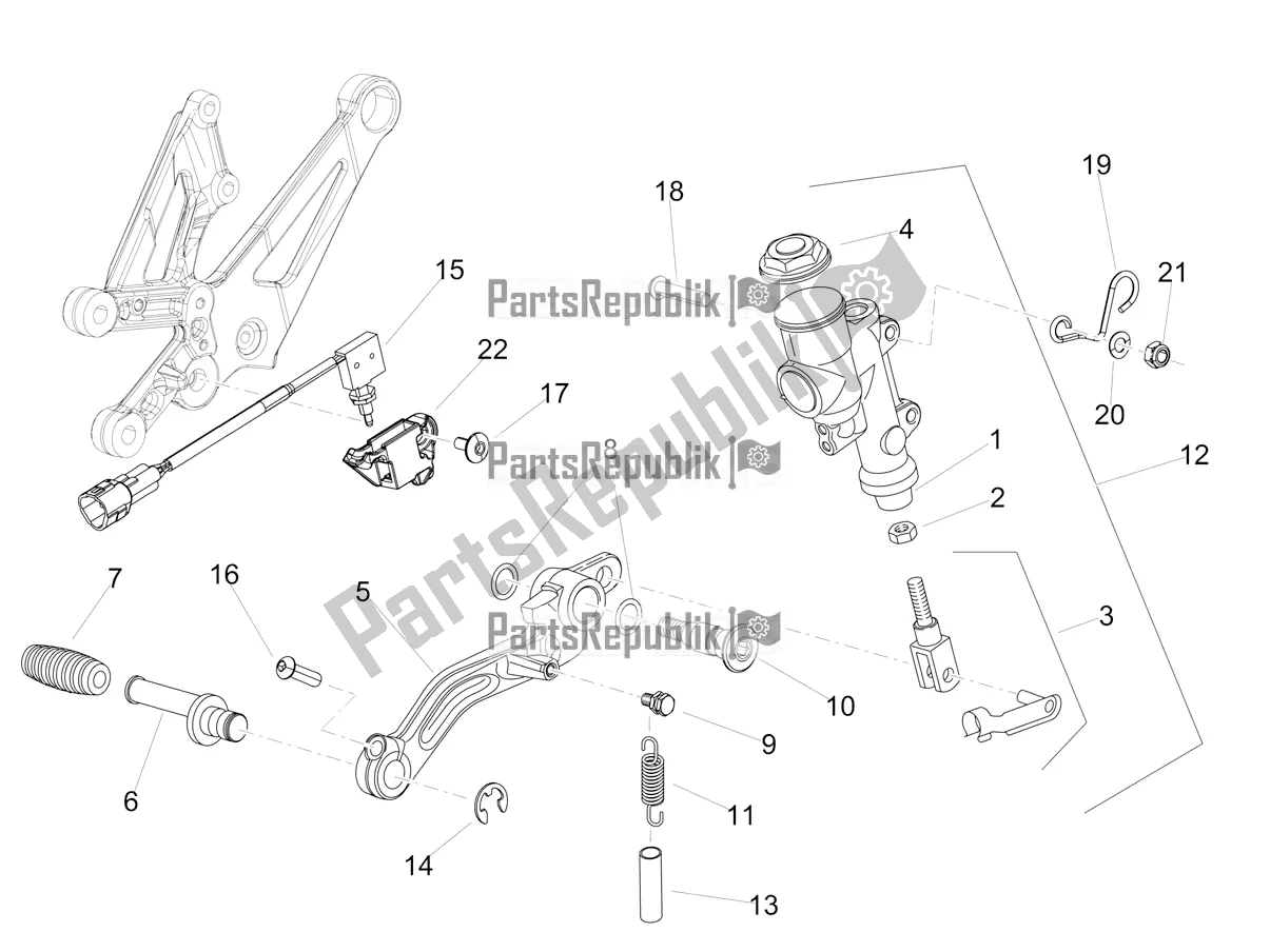 Tutte le parti per il Pompa Freno Posteriore del Aprilia RSV4 RR ABS 1000 2019