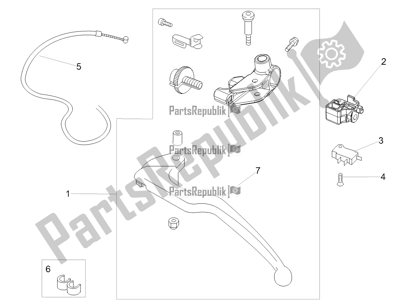 Tutte le parti per il Controllo Della Frizione del Aprilia RSV4 RR ABS Asia Pacific 1000 2020