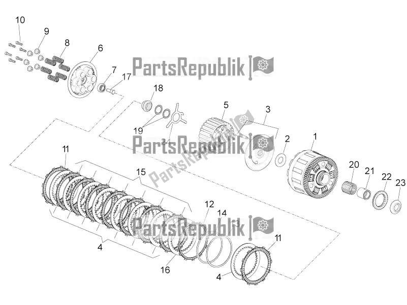 All parts for the Clutch of the Aprilia RSV4 RR ABS Asia Pacific 1000 2020