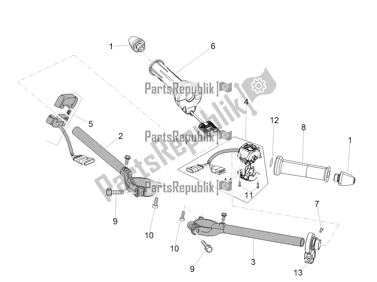 Alle Teile für das Lenker - Bedienelemente des Aprilia RSV4 RR ABS Asia Pacific 1000 2020