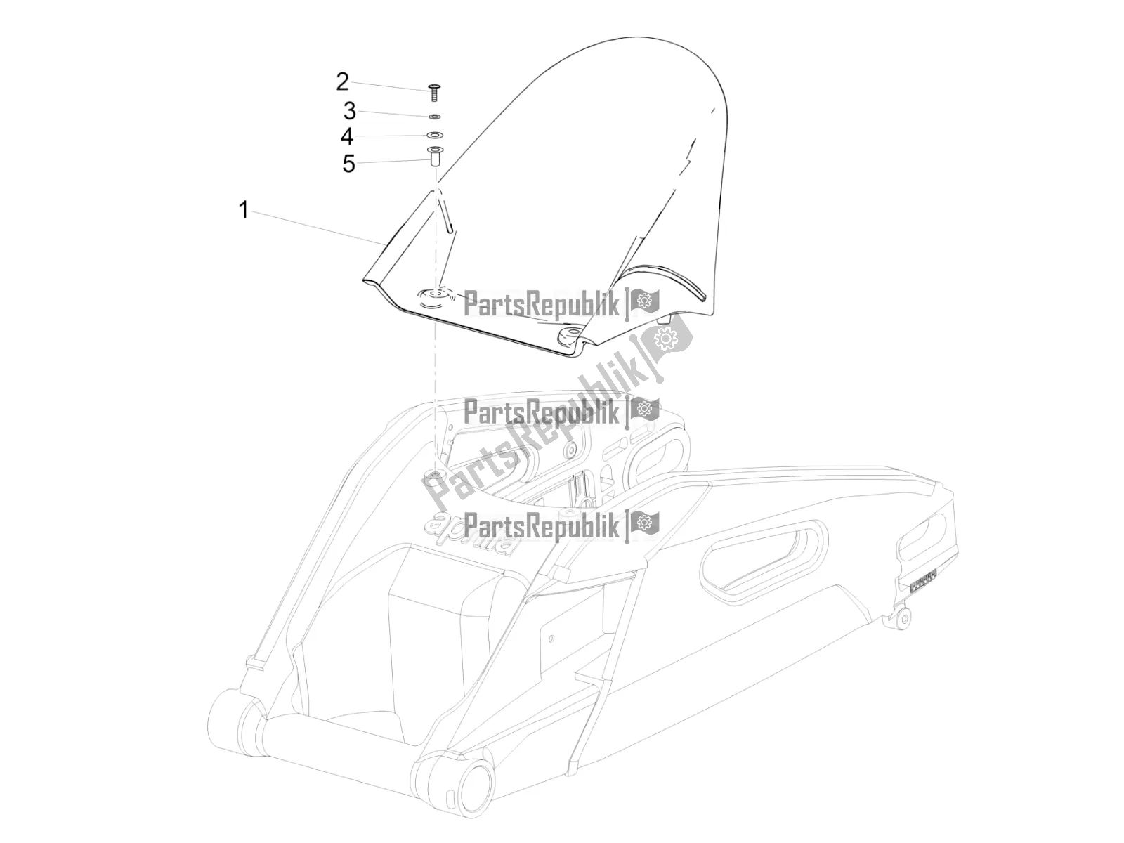 Tutte le parti per il Parafango Posteriore del Aprilia RSV4 RR ABS Asia Pacific 1000 2020