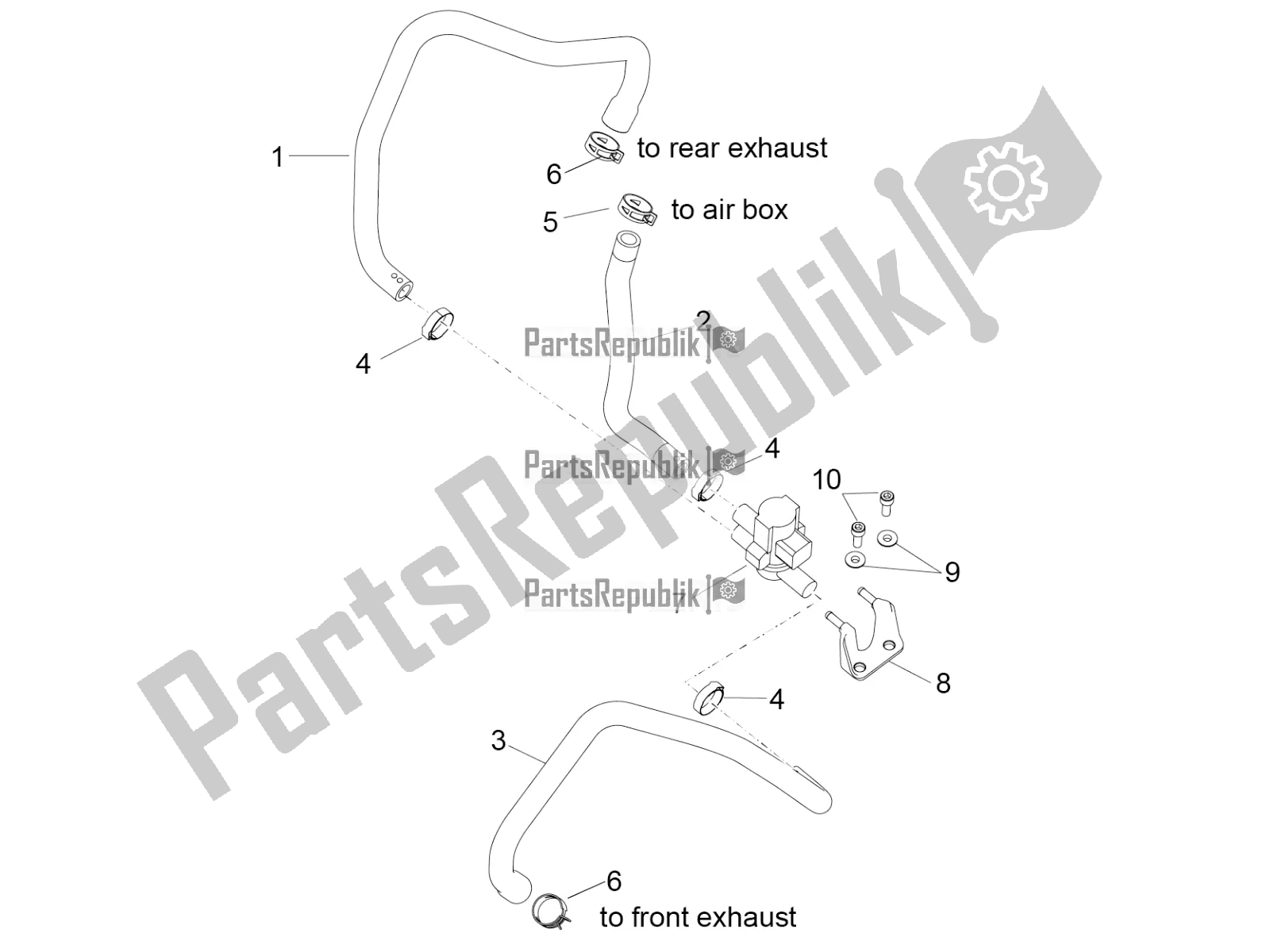 All parts for the Secondary Air of the Aprilia RSV4 RR ABS Asia Pacific 1000 2020