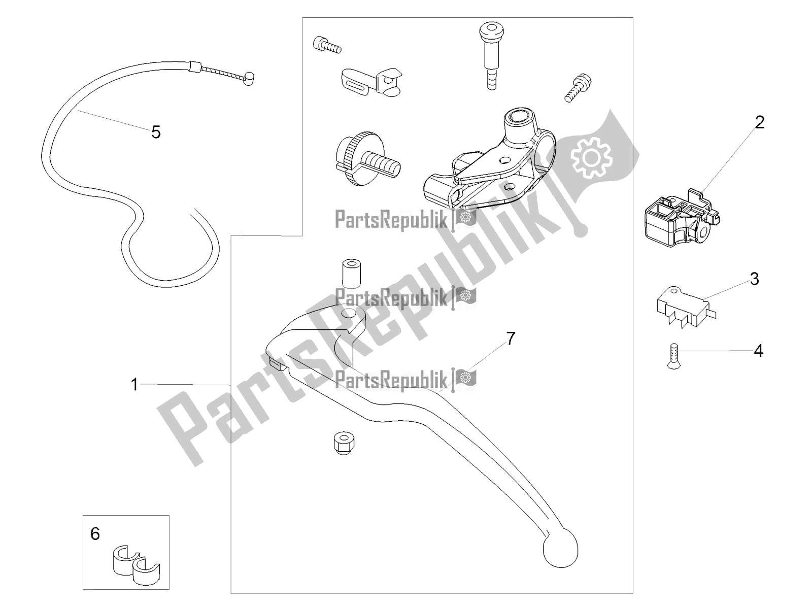 All parts for the Clutch Control of the Aprilia RSV4 RR ABS USA 1000 2019