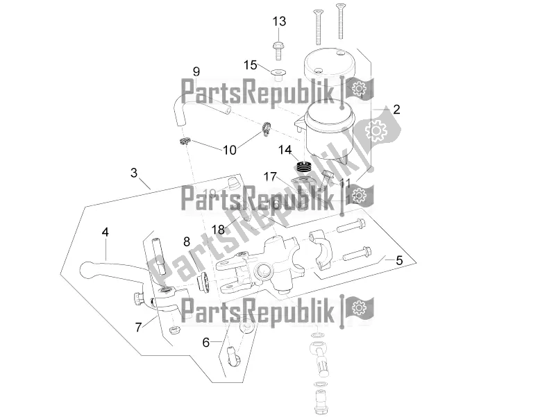 Alle Teile für das Vorderer Hauptzylinder des Aprilia RSV4 RR ABS USA 1000 2019