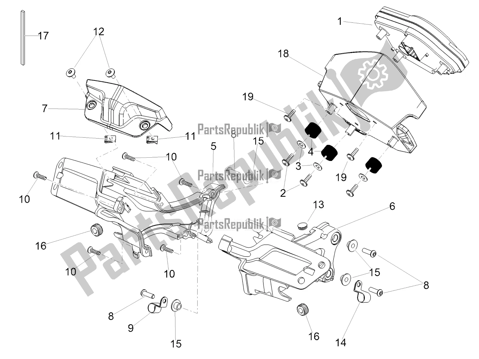 Wszystkie części do Instrumenty Aprilia RSV4 RR ABS USA 1000 2019