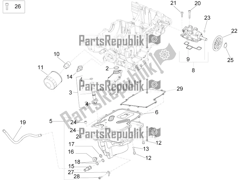 All parts for the Lubrication of the Aprilia RSV4 RR ABS USA 1000 2019