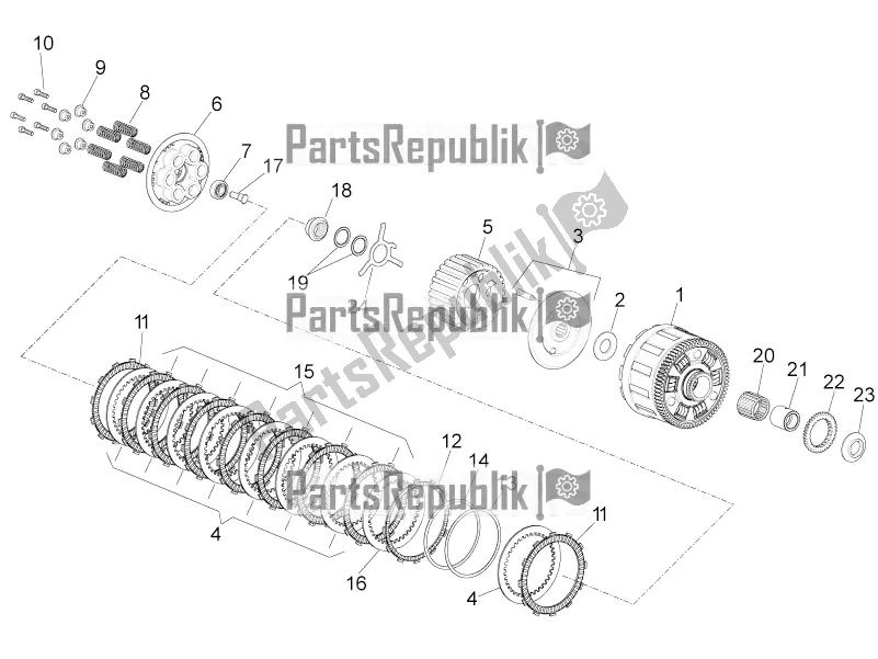 All parts for the Clutch of the Aprilia RSV4 RR ABS USA 1000 2020