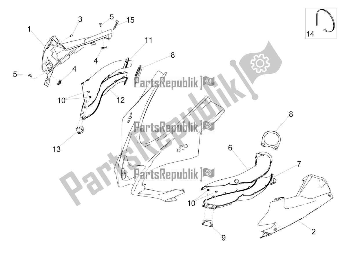All parts for the Duct of the Aprilia RSV4 RR ABS USA 1000 2020