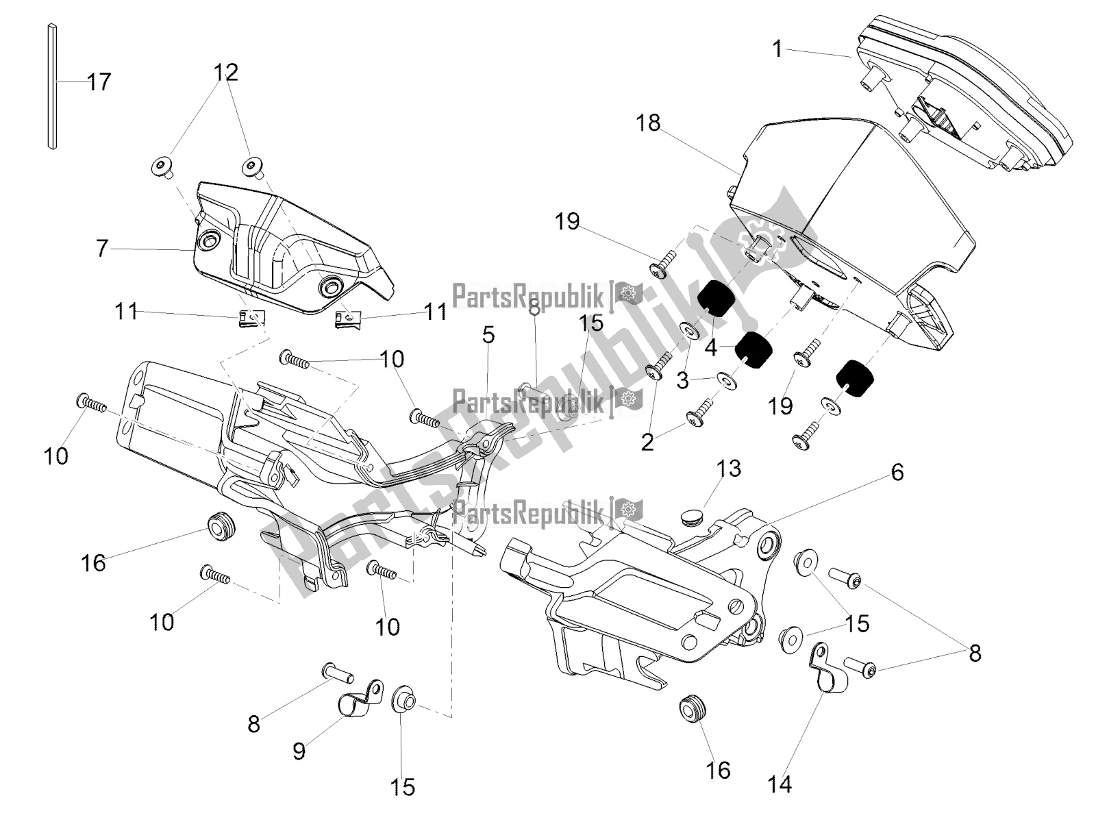 Alle Teile für das Instrumente des Aprilia RSV4 RR ABS USA 1000 2020