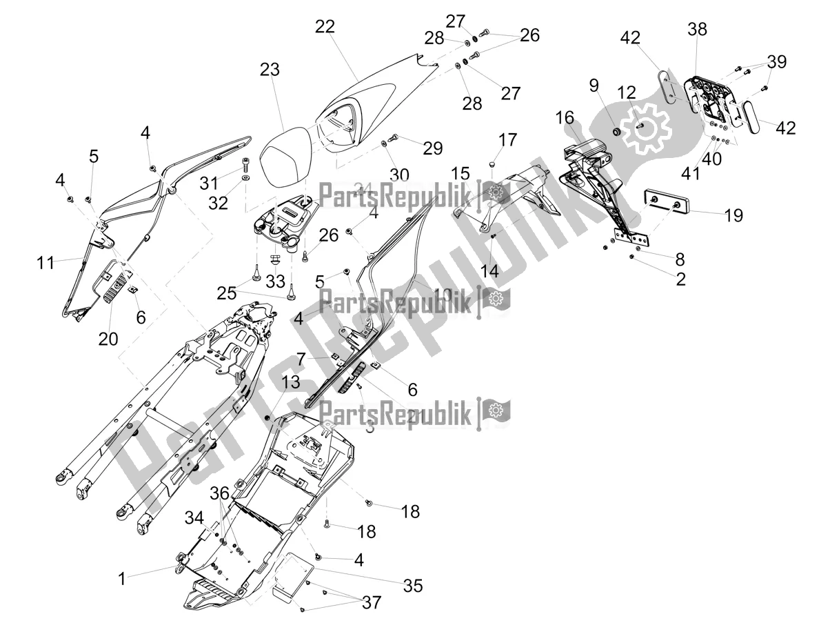 Alle Teile für das Hintere Karosserie des Aprilia RSV4 RR ABS USA 1000 2020