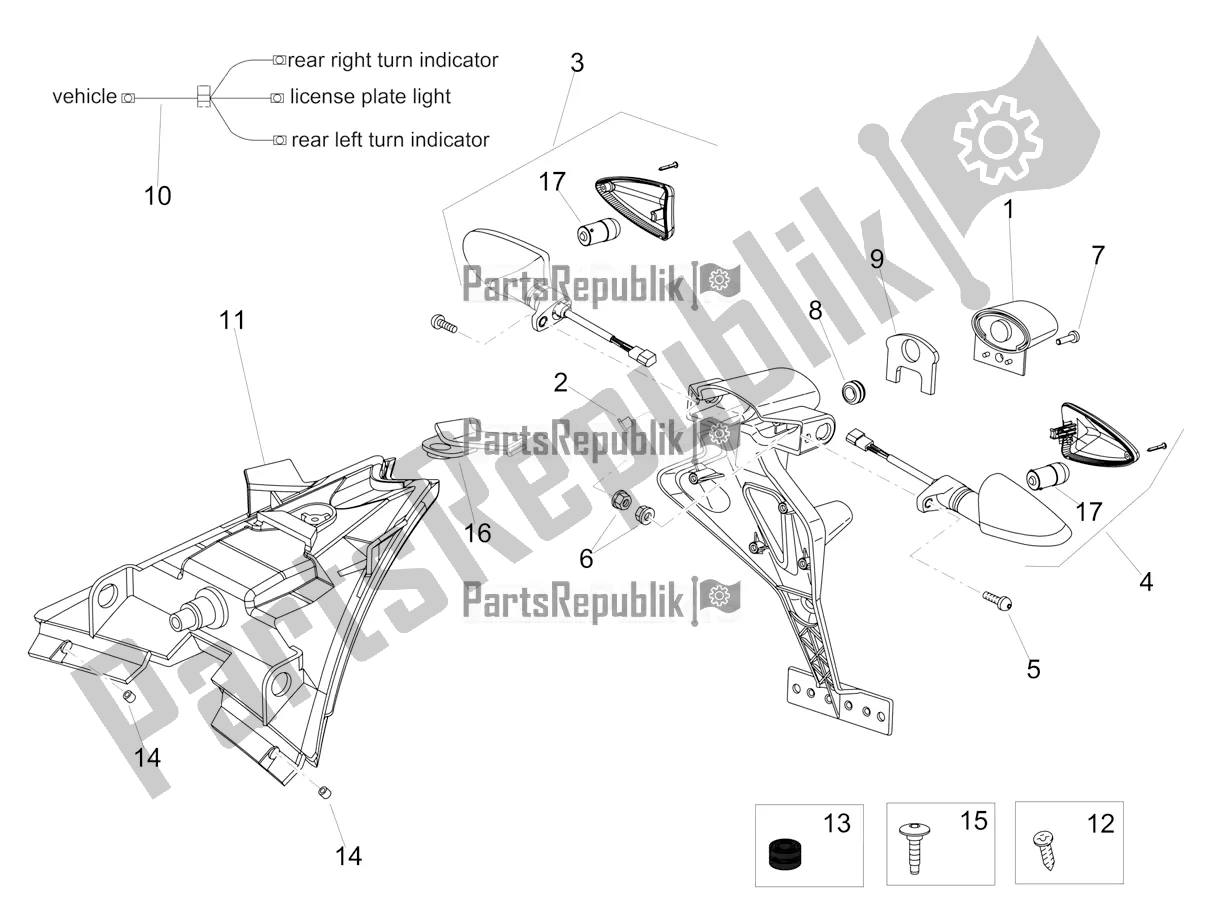 Toutes les pièces pour le Feux Arrière du Aprilia RSV4 RR ABS USA 1000 2020