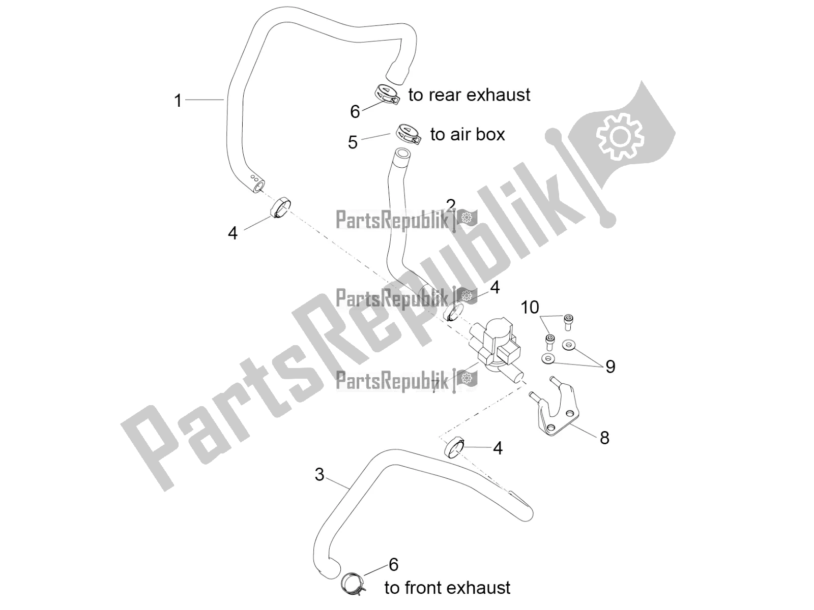 All parts for the Secondary Air of the Aprilia RSV4 RR ABS USA 1000 2020