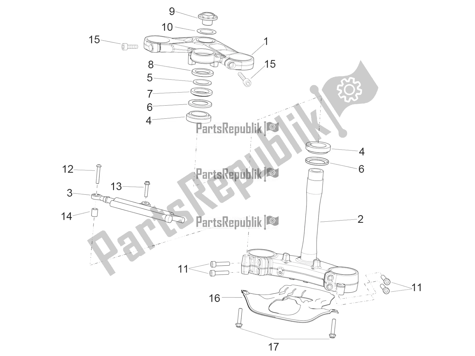 Todas las partes para Direccion de Aprilia RSV4 RR ABS USA 1000 2020