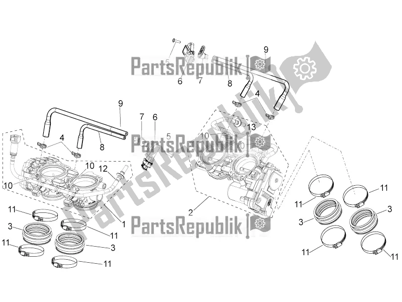 Alle Teile für das Drosselklappengehäuse des Aprilia RSV4 RR ABS USA 1000 2020