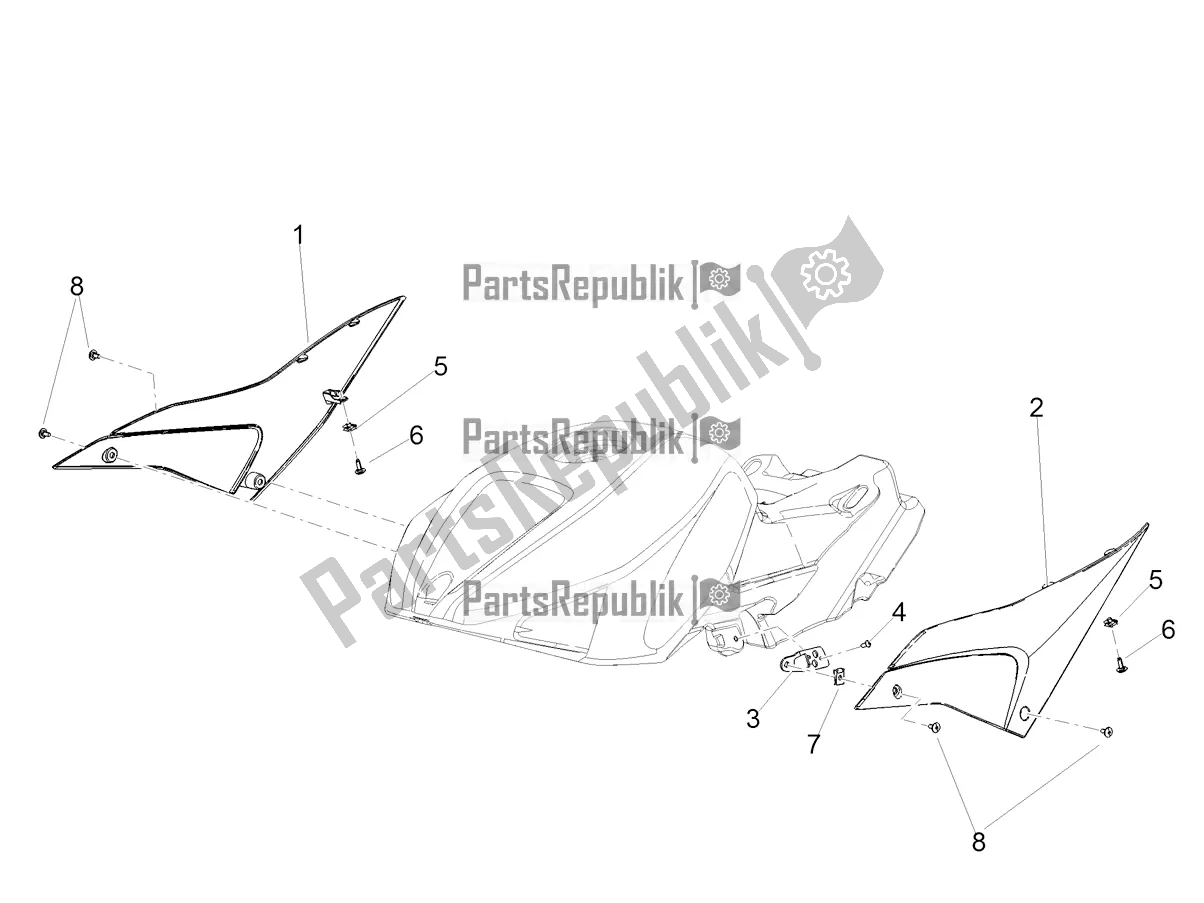 All parts for the Central Body of the Aprilia RSV4 1100 ABS 2021