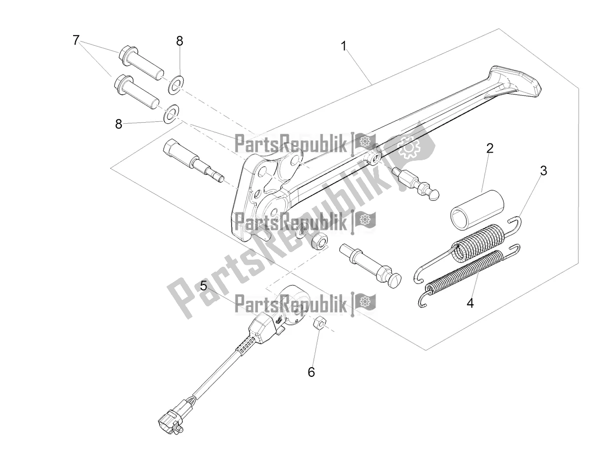 Wszystkie części do Podstawka Centralna Aprilia RSV4 1100 ABS 2021