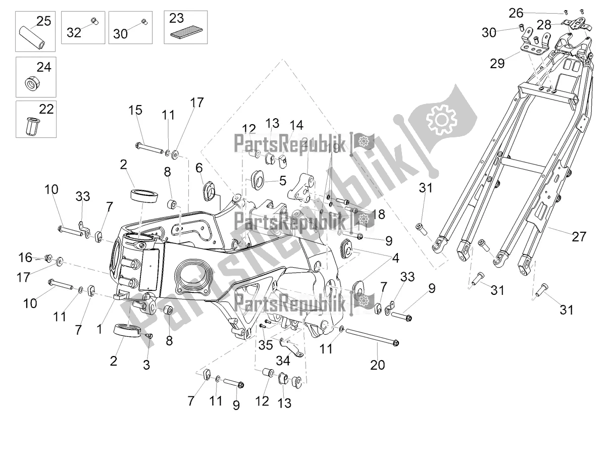Alle onderdelen voor de Kader van de Aprilia RSV4 1100 ABS 2021