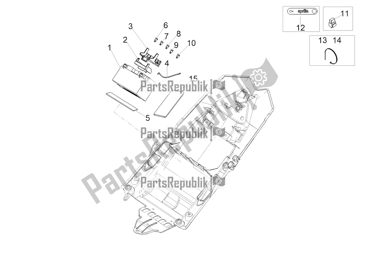 Tutte le parti per il Impianto Elettrico Posteriore del Aprilia RSV4 1100 ABS 2021