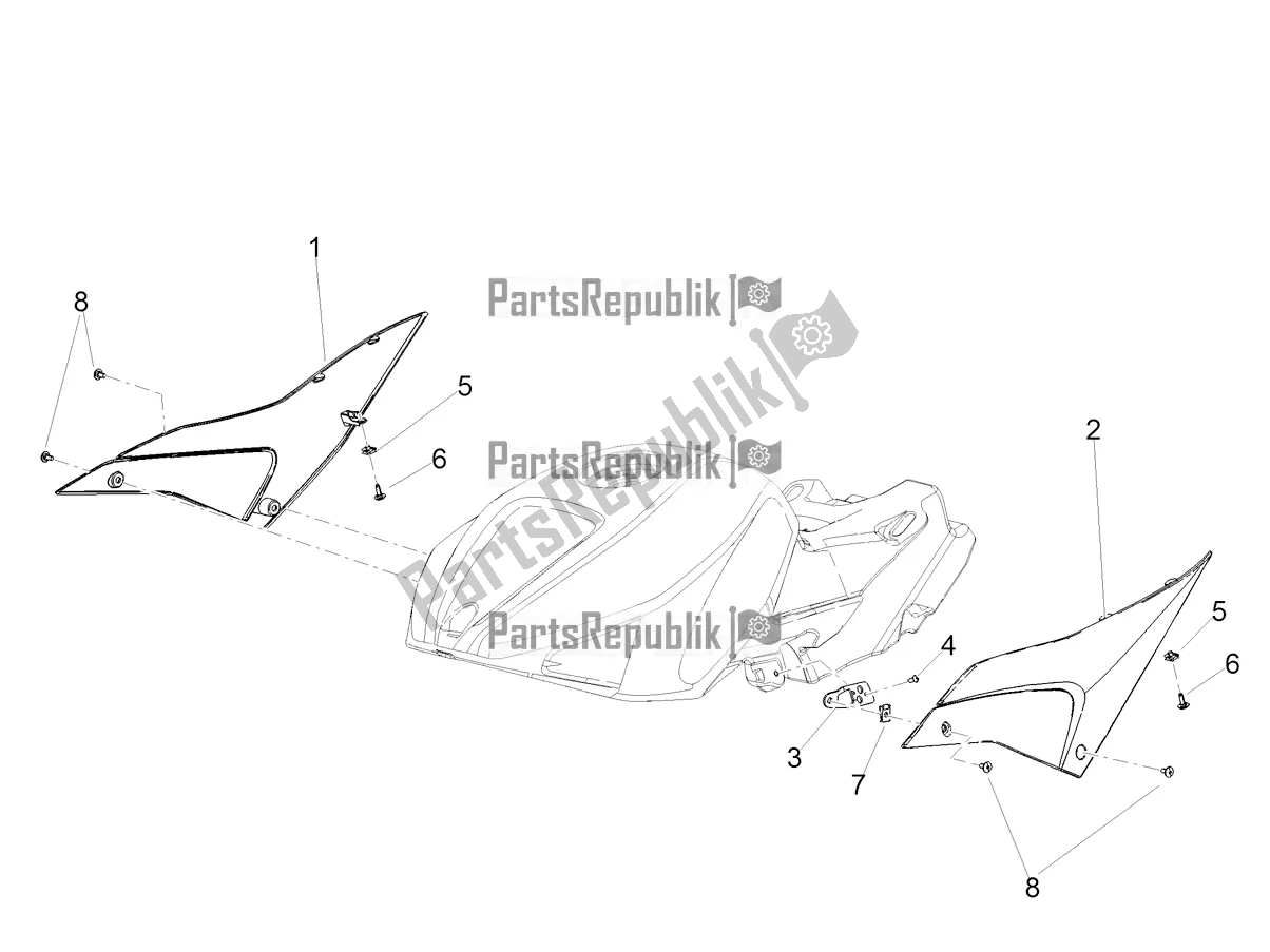 Tutte le parti per il Corpo Centrale del Aprilia RSV4 1100 ABS 2022