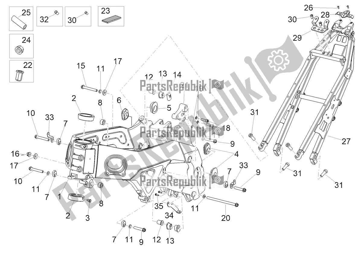 Alle onderdelen voor de Kader van de Aprilia RSV4 1100 ABS 2022