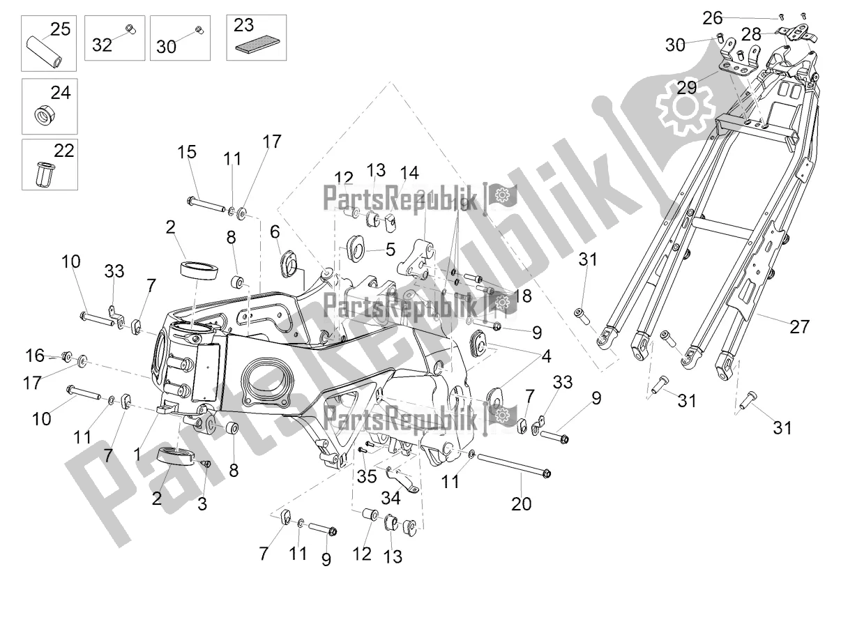 All parts for the Frame of the Aprilia RSV4 1100 ABS 2022